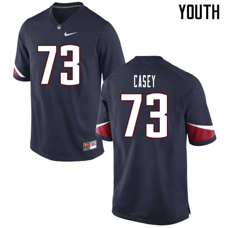 Youth #73 Brendan Casey Uconn Huskies College Football Jerseys Sale-Navy - Click Image to Close